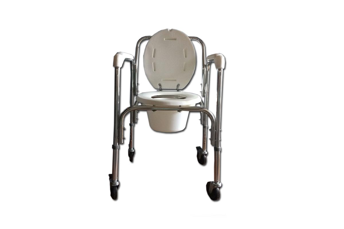 Adjustable Bedside Commode Chair With Castor Wheels Ly2004 A Unique Pharmacy